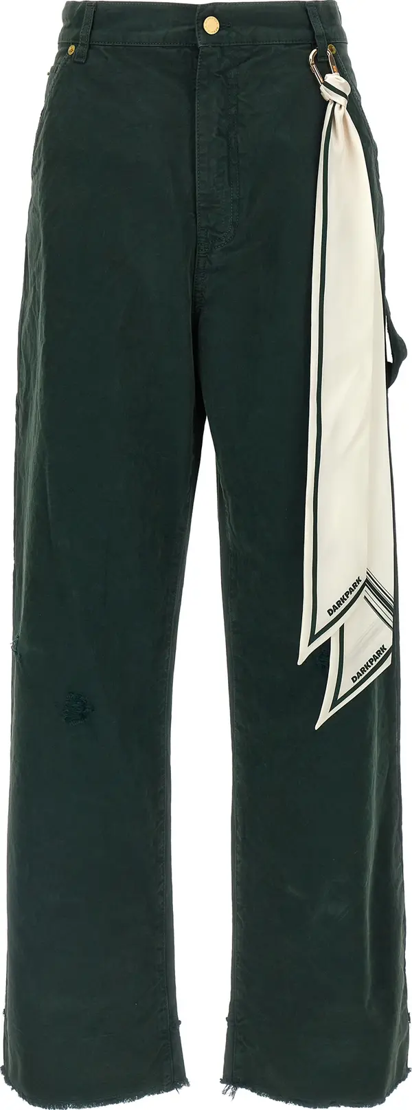 Bicolor Cotton Casual Pants