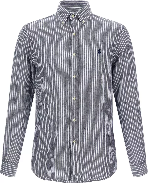 Blue Linen Blouse