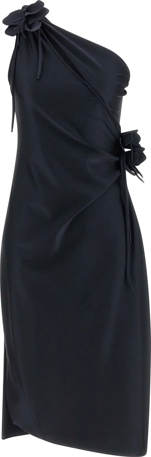 Black Polyamide Midi Dress