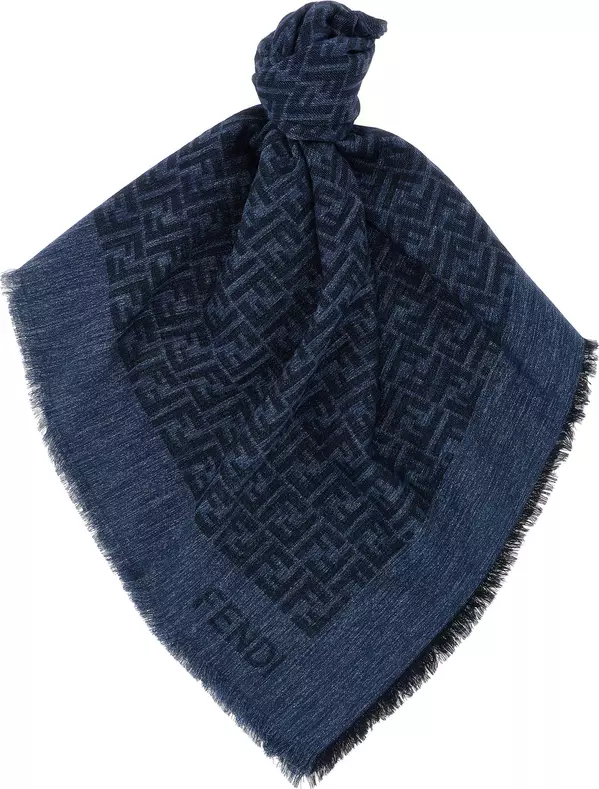 Blue Cotton Scarf