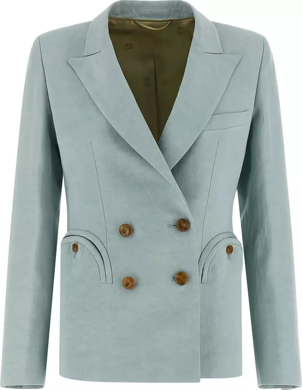 Blue Silk Blazer
