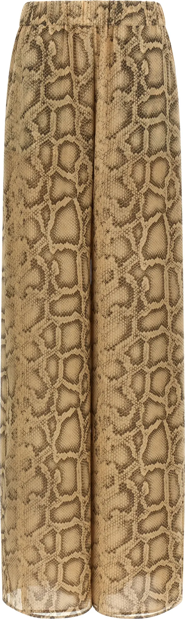 Beige Polyester Pants