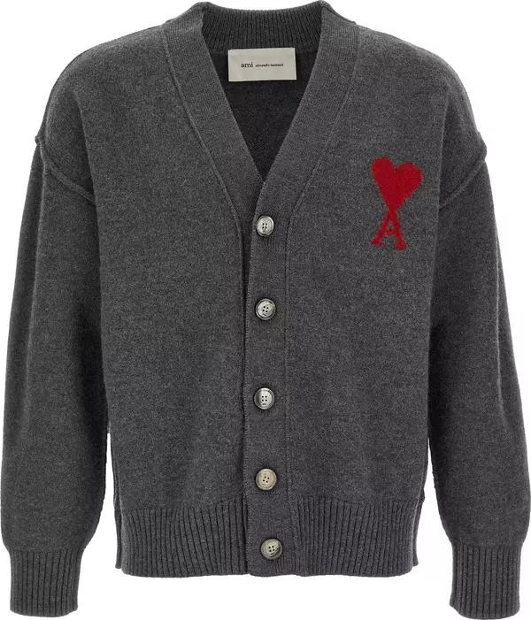 Gray Wool Cardigan