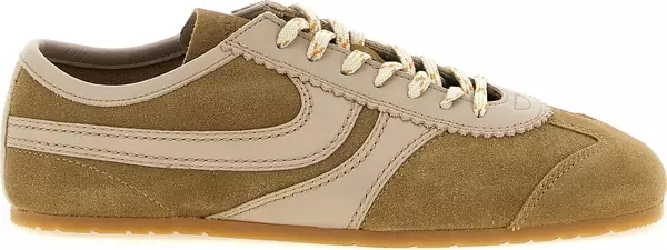 Beige Calfskin Sneakers
