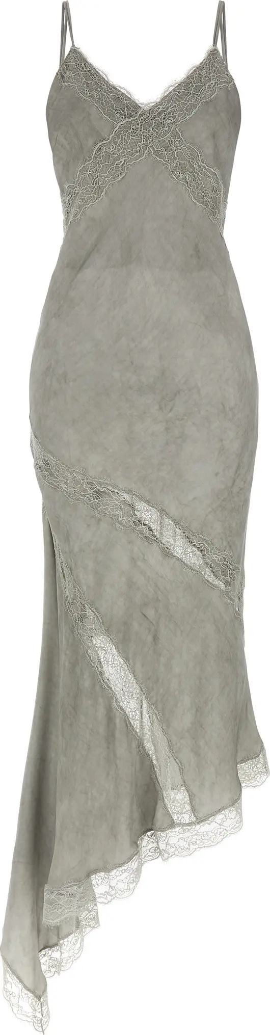 Gray Viscose Long Dress