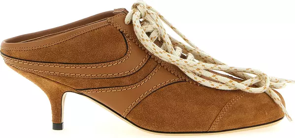 Brown Calfskin Platform Sneakers