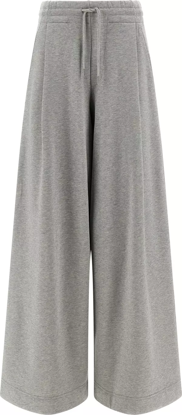 Gray Cotton Casual Pants