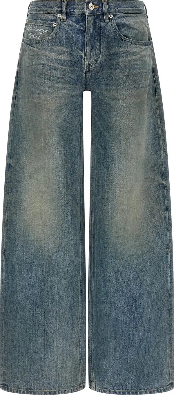 Blue Cotton Relaxed Fit Jeans