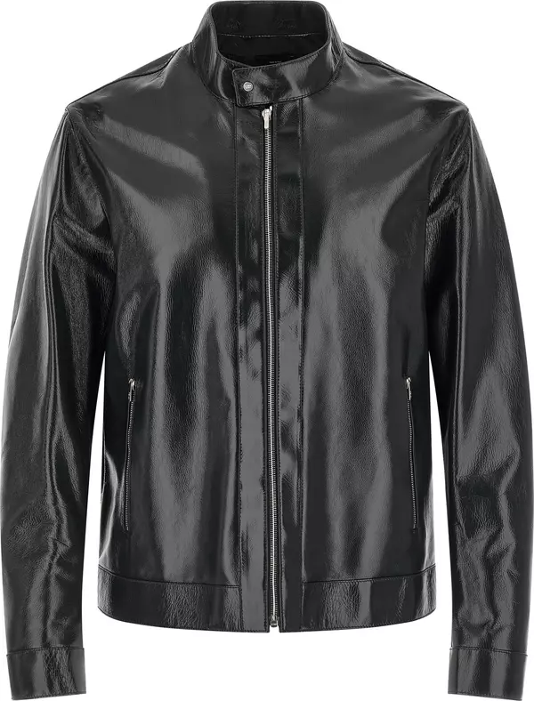 Blue Lamb Leather Leather Jacket