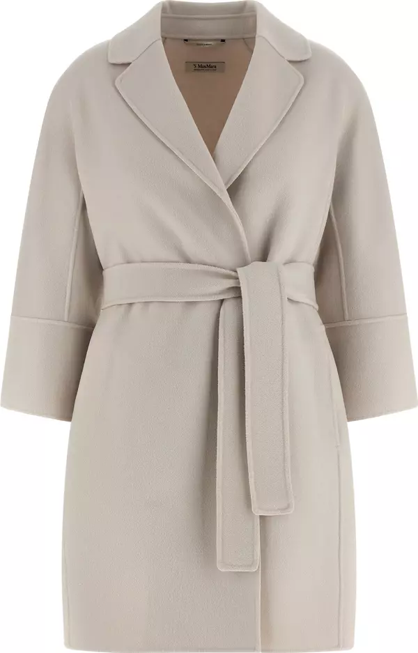 Beige Virgin Wool Coat