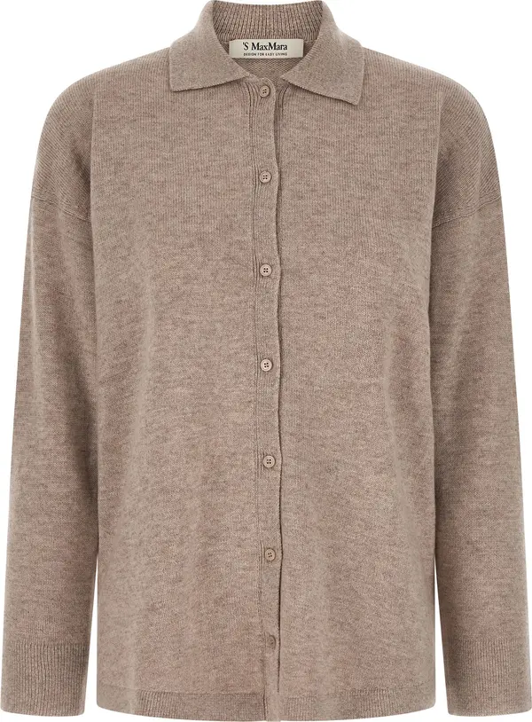 Beige Wool Cardigan