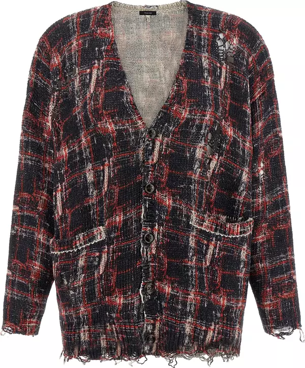 Multicolor Linen Cardigan