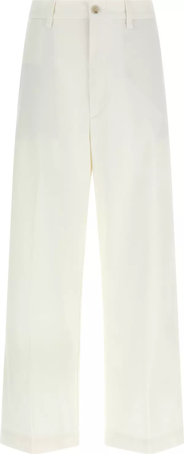 White Cotton Chino Pants
