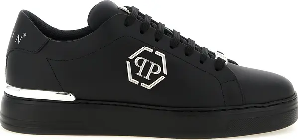 Black Calfskin Low Top Sneakers