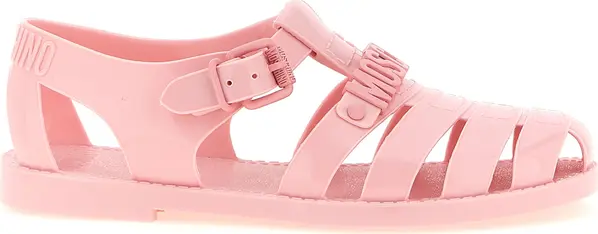 Multicolor Pvc Flat Sandals