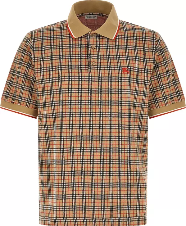 Beige Viscose Polo Shirt