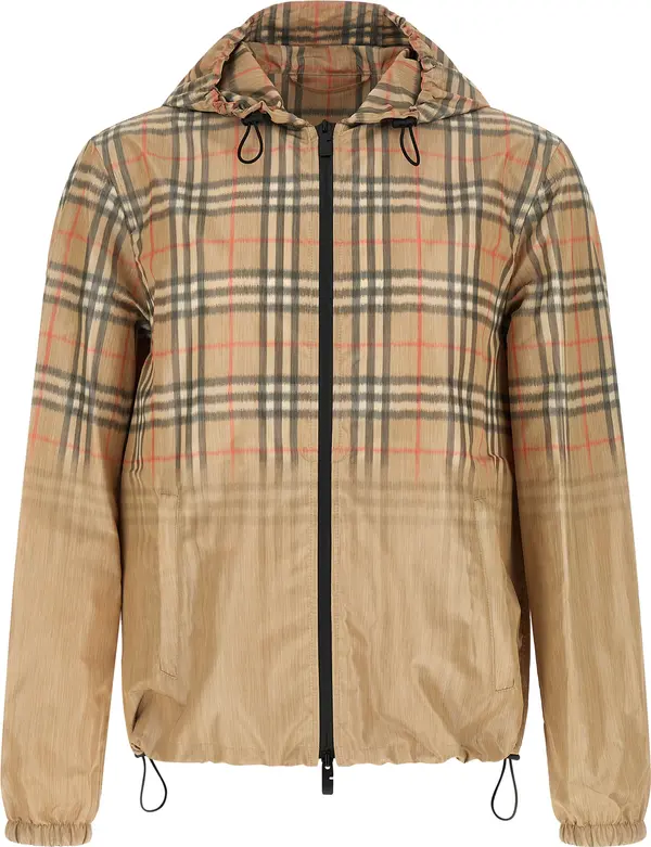 Beige Viscose Shell Jacket