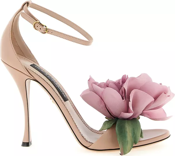 Multicolor Calfskin Stiletto Heel Sandals