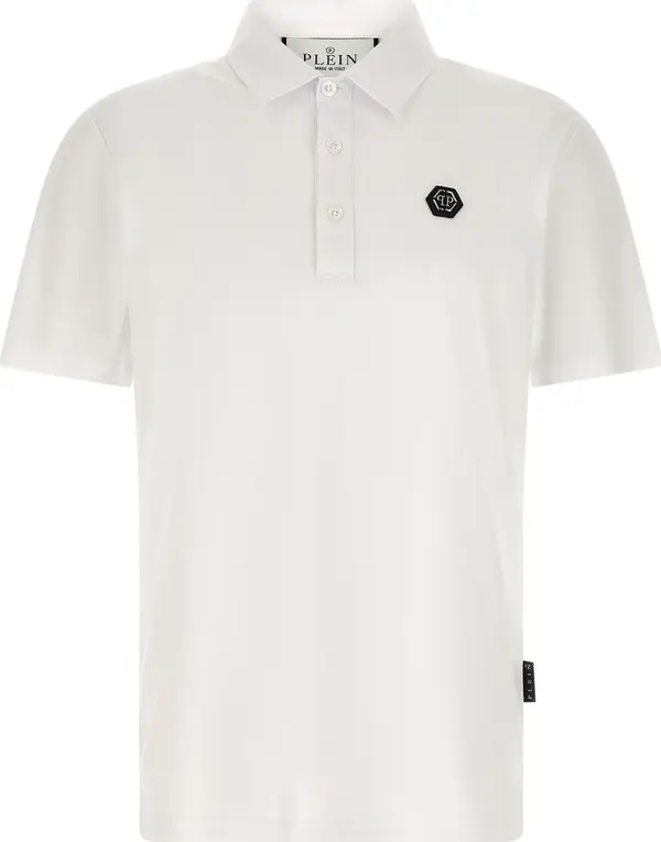 White Cotton Polo Shirt