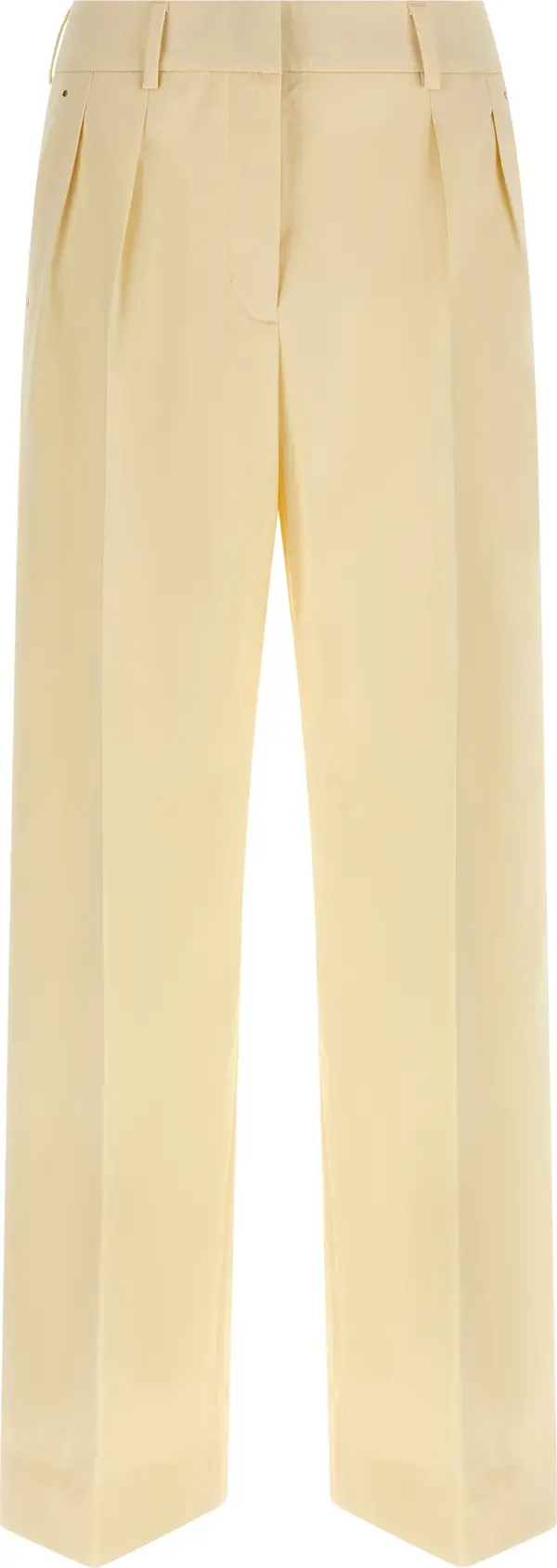 Beige Cotton Dress Pants