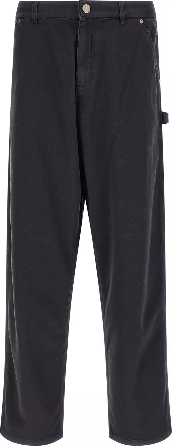 Blue Cotton Cargo Pants