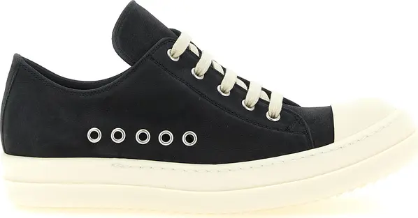 Black Calfskin Low Top Sneakers