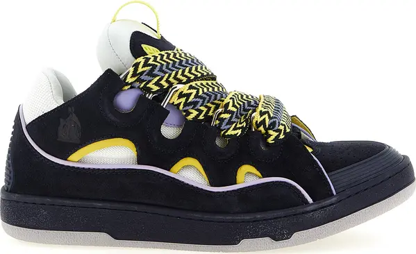 Blue Calfskin Athletic Sneakers
