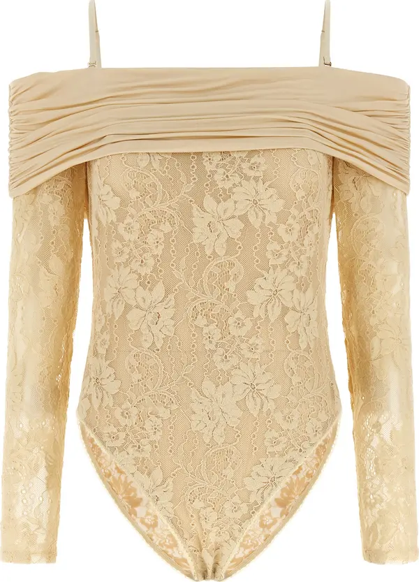 Beige Polyamide Bodysuit