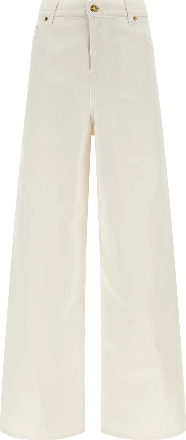 White Cotton Boyfriend Jeans