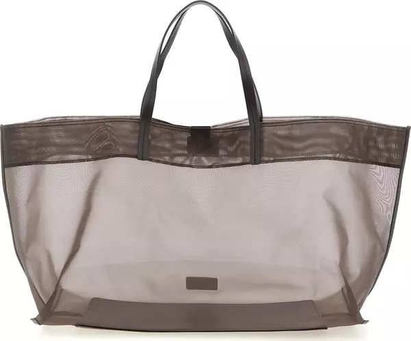 Brown Polyamide Tote Bag