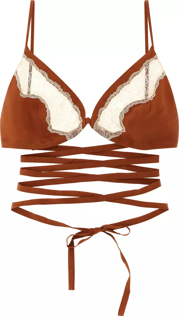 Brown Silk Bra