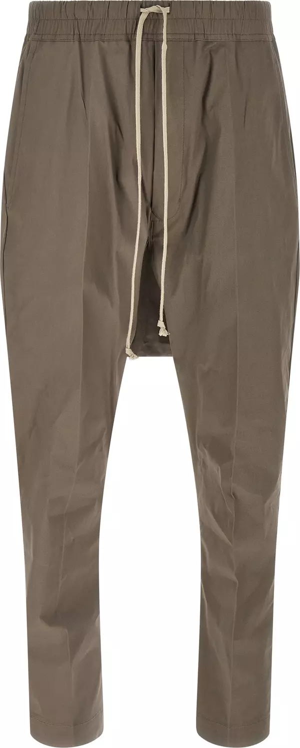 Gray Cotton Casual Pants