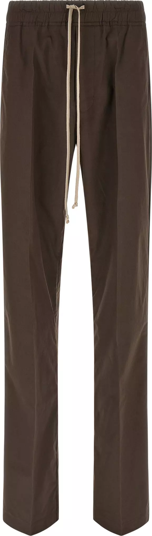 Brown Cotton Casual Pants