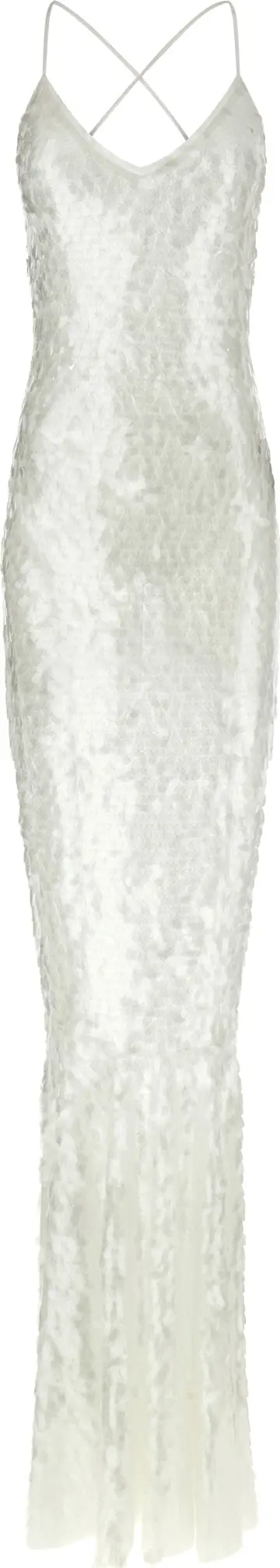 White Polyamide Long Dress