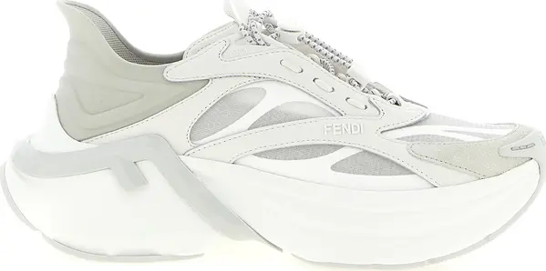 Gray Calfskin Athletic Sneakers