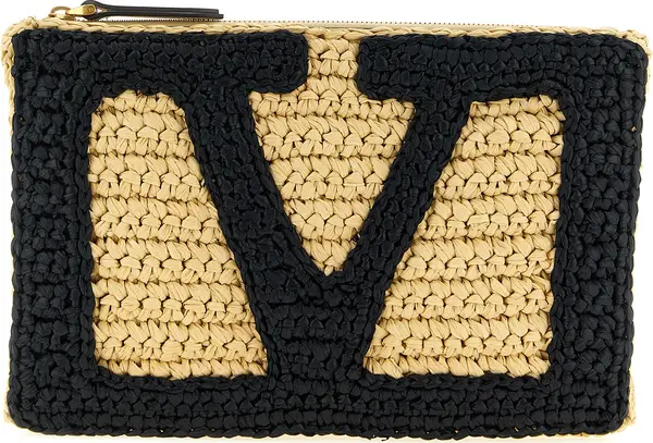 Black Viscose Clutch Bag