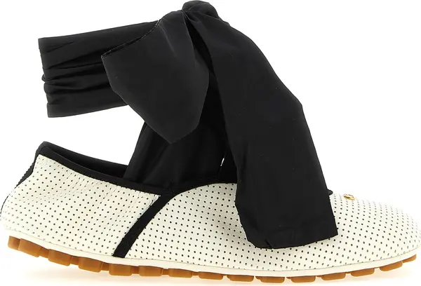 Bicolor Lamb Leather Ballet Flats