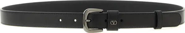 Black Calfskin Regular Belt