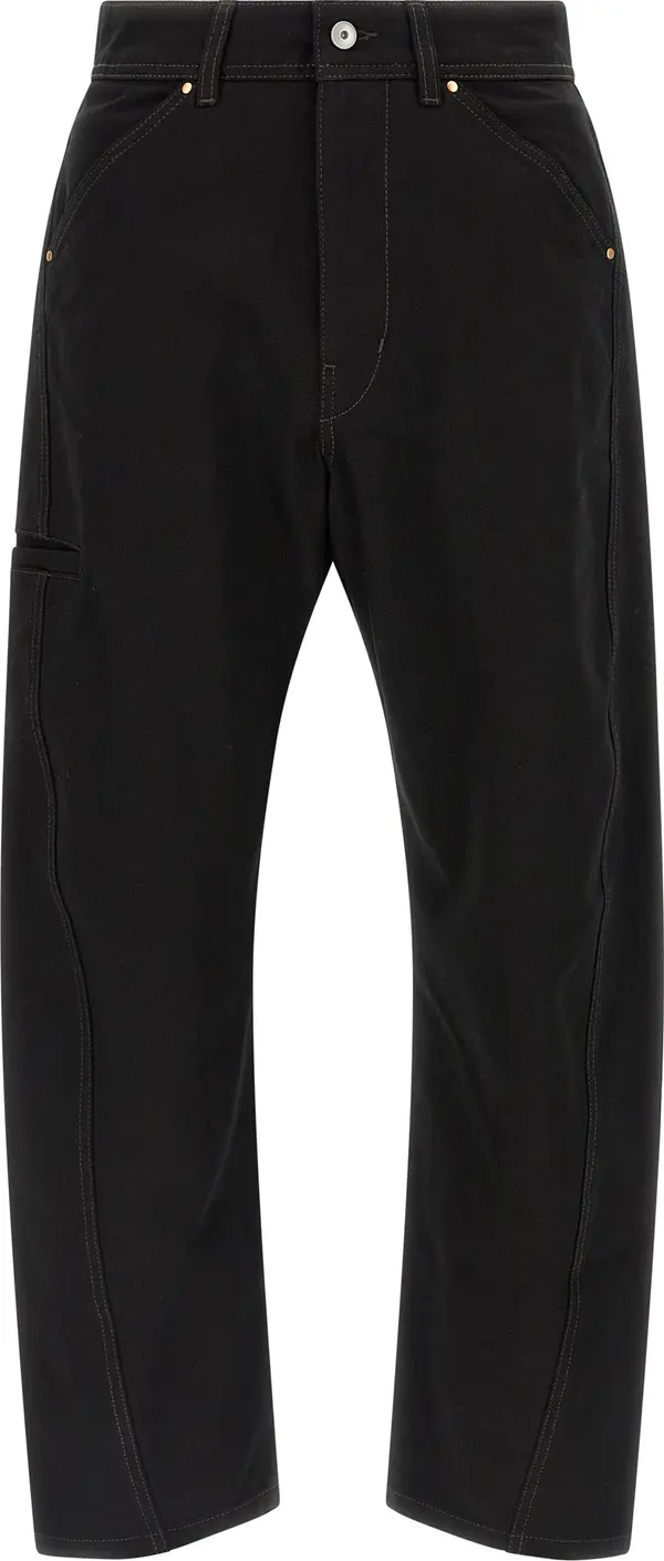 Black Cotton Relaxed Fit Jeans
