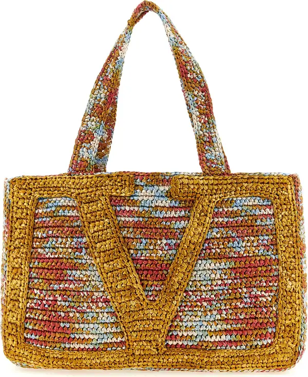 Multicolor Viscose Tote Bag