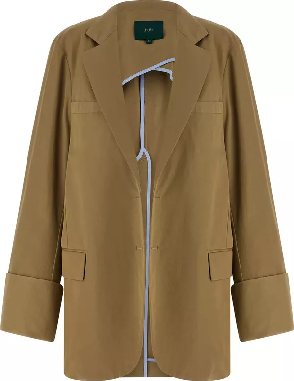 Beige Cotton Blazer