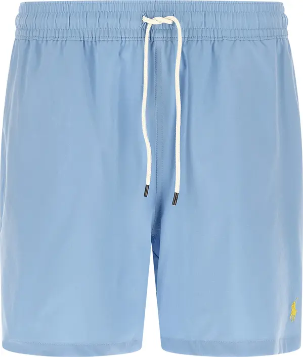 Blue Polyester Swim Shorts