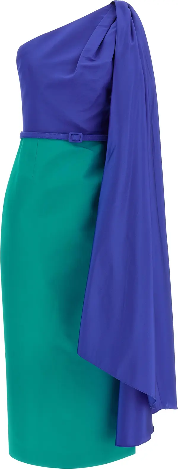 Multicolor Silk Midi Dress
