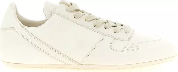 White Lamb Leather Low Top Sneakers