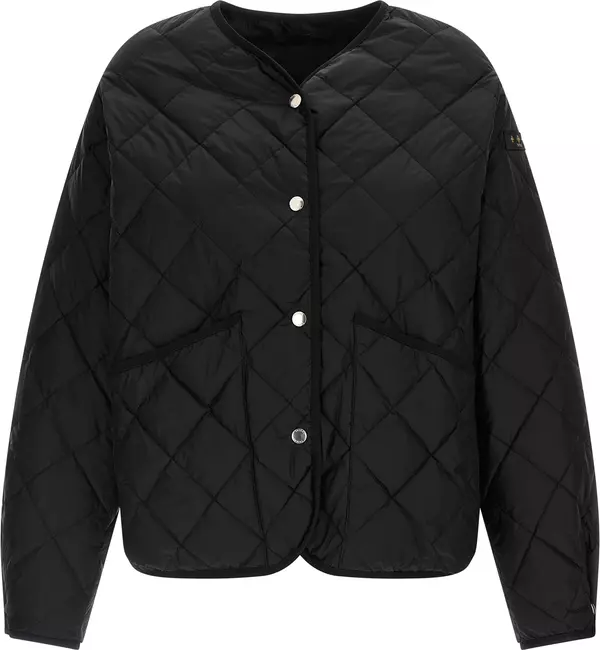 Black Nylon Bomber