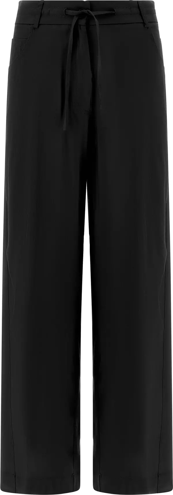 Black Viscose Casual Pants