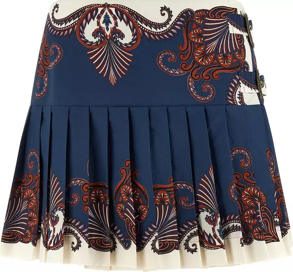 Blue Cotton Long Skirt