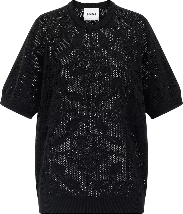 Black Cotton Cardigan