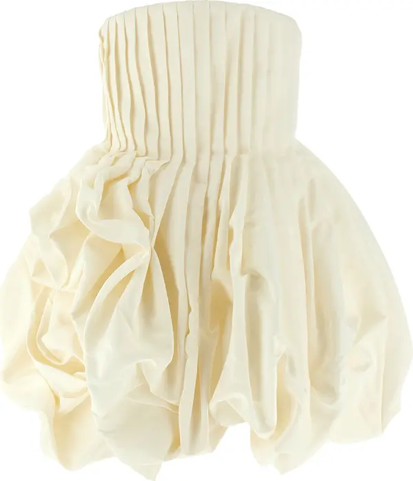 White Silk Short Dress