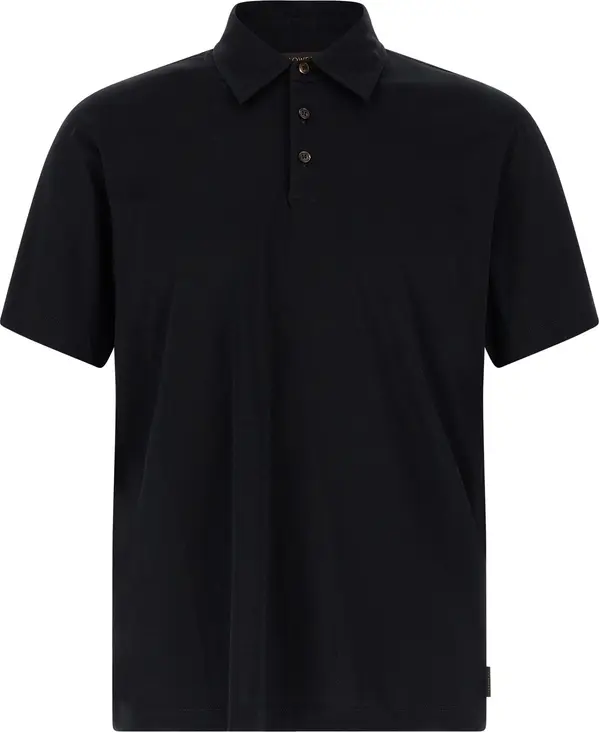 Blue Cotton Polo Shirt
